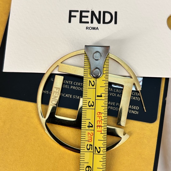 Authentic FENDI F is Fendi Large Hoop Earrings - Picture 11 of 13